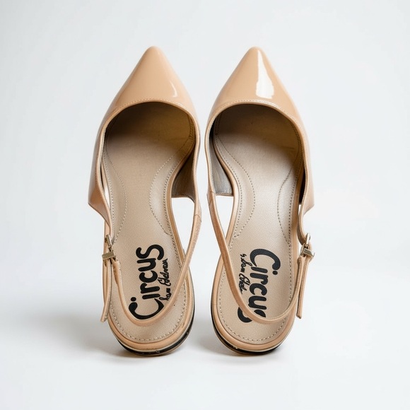 Circus by Sam Edelman Patent Pointed Toe Slingback Flats, Size 10, Worn Once! - Picture 2 of 5